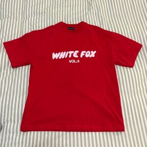 White Fox Red Oversized Tee!